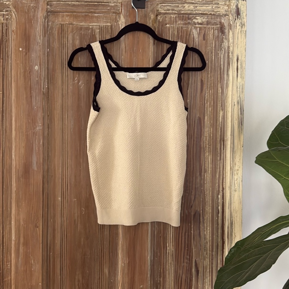 Loft knitted sweater vest.
